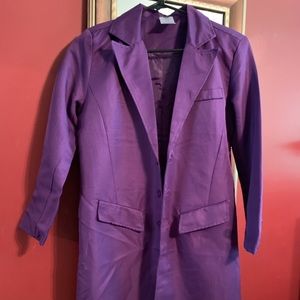 Long purple joker jacket costume